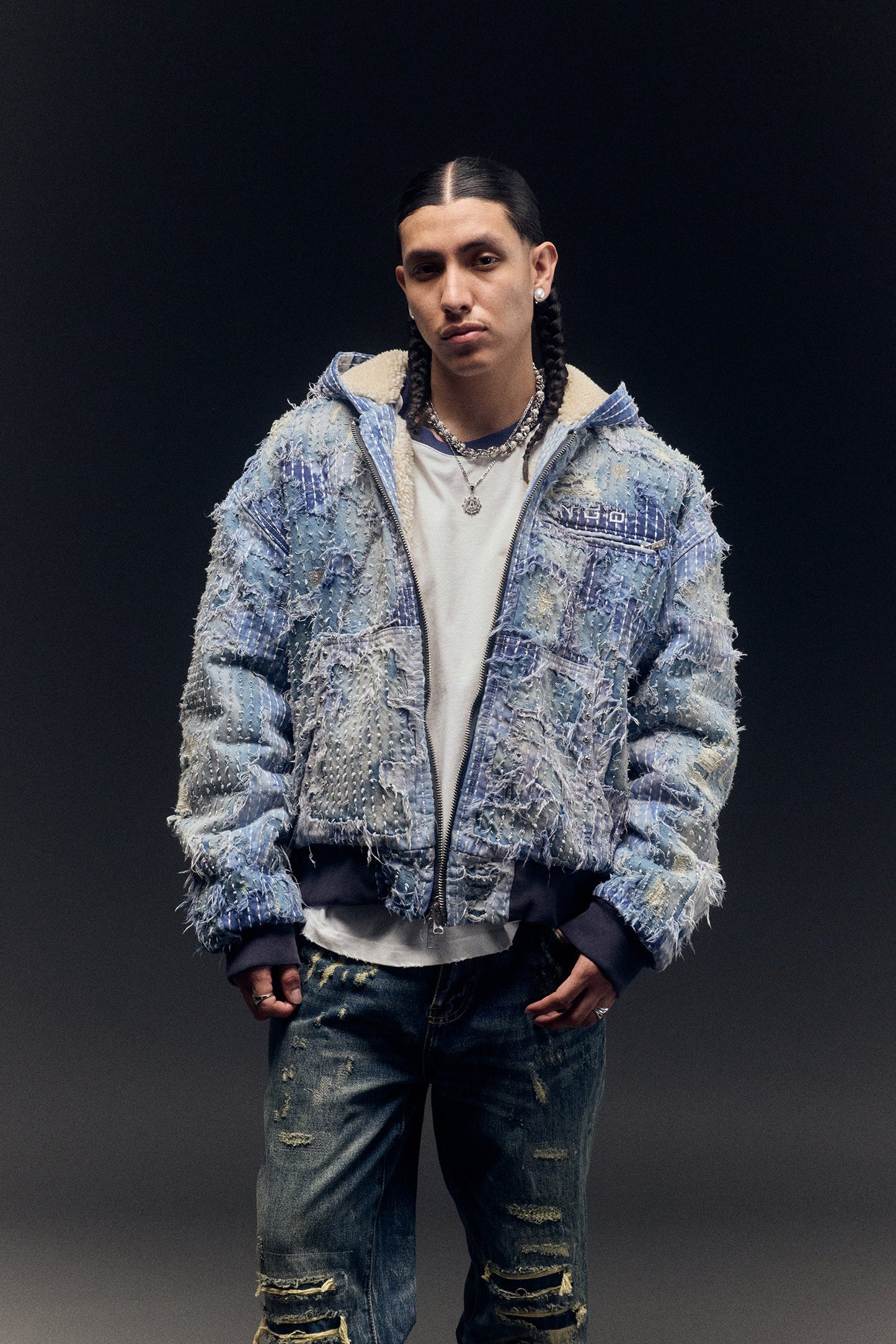 Nothing Grows Overnight Boro Denim Jacket