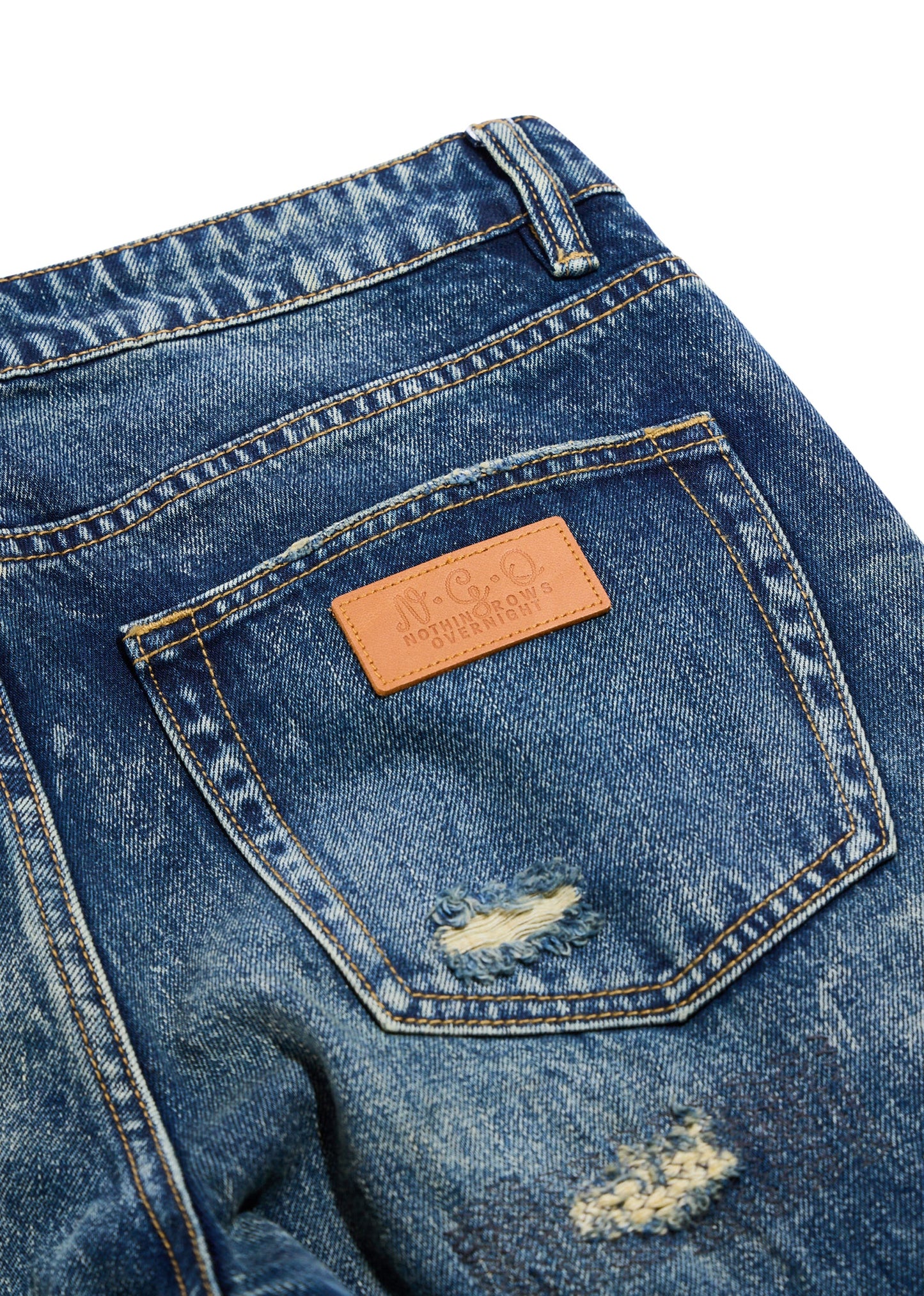 Nothing Grows Overnight Timeless Denim Pant Blue Wash