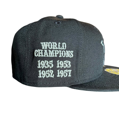 New Era Detroit Lions World Champions 59Fifty Fitted - Black/White