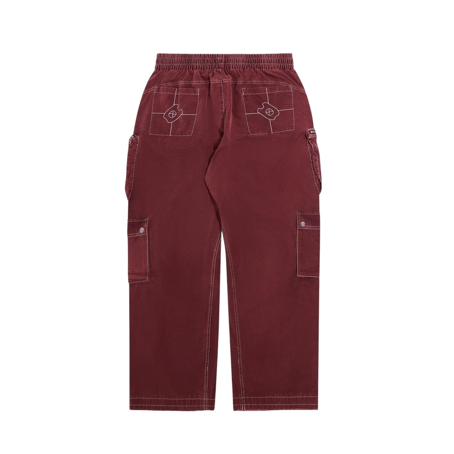Diet Starts Monday Contrast Cargo Pants - Maroon
