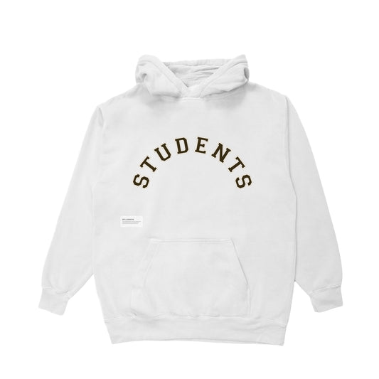 Students Academic Pullover Hoodie - White