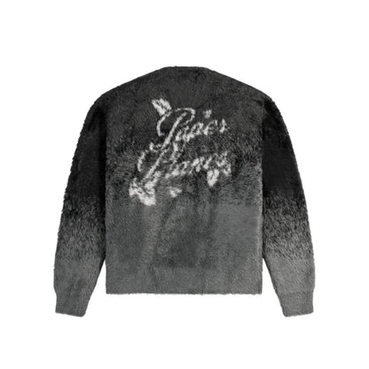 Paper Planes Ombre Sweater Cardigan - Black