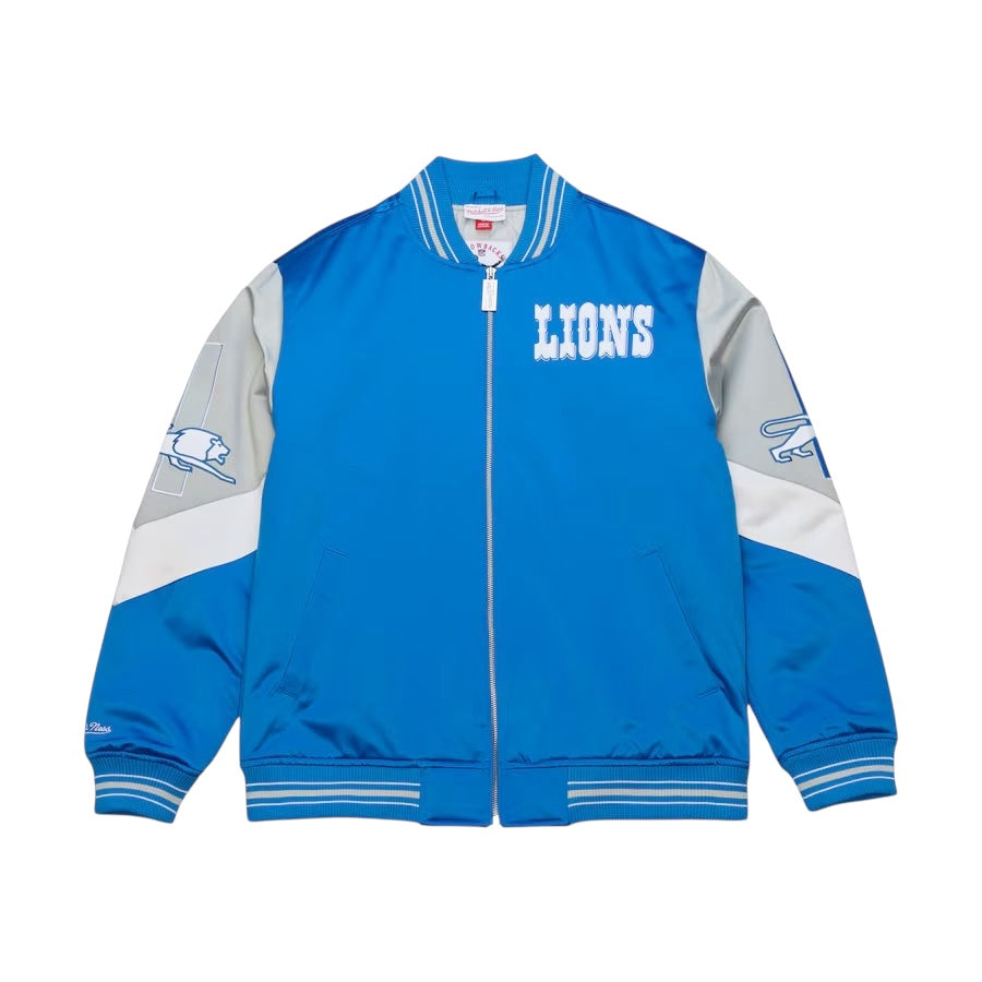 Mitchell & Ness NFL Throw It Back Heavyweight Satin Jacket - Detroit Lions