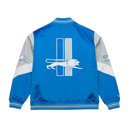 Mitchell & Ness NFL Throw It Back Heavyweight Satin Jacket - Detroit Lions