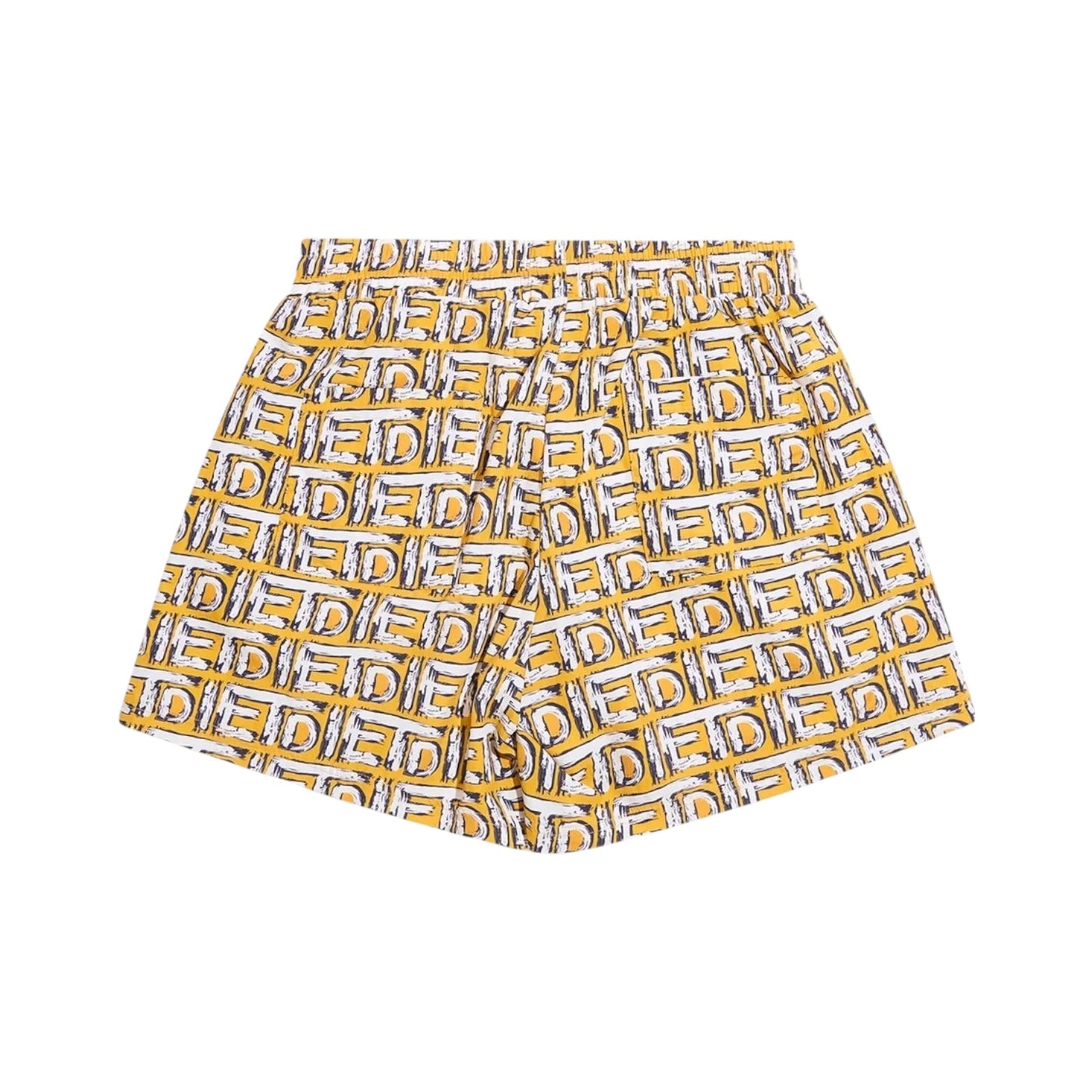 Diet Starts Monday Scribble Short - Yellow