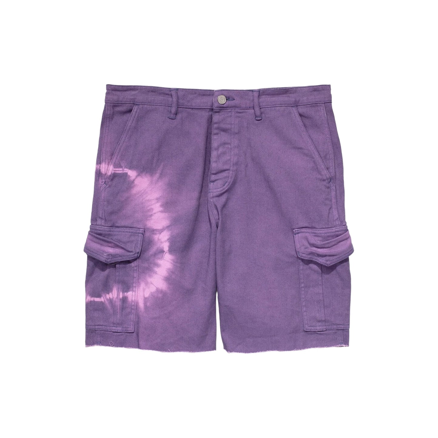 Purple Denim Twill Cargo Short