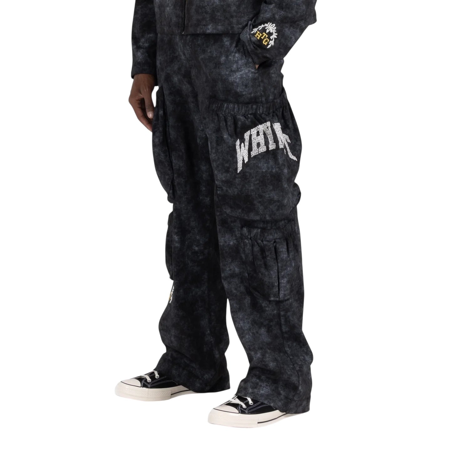 Honor The Gift Twill Cargo Wide Leg Pant - Black