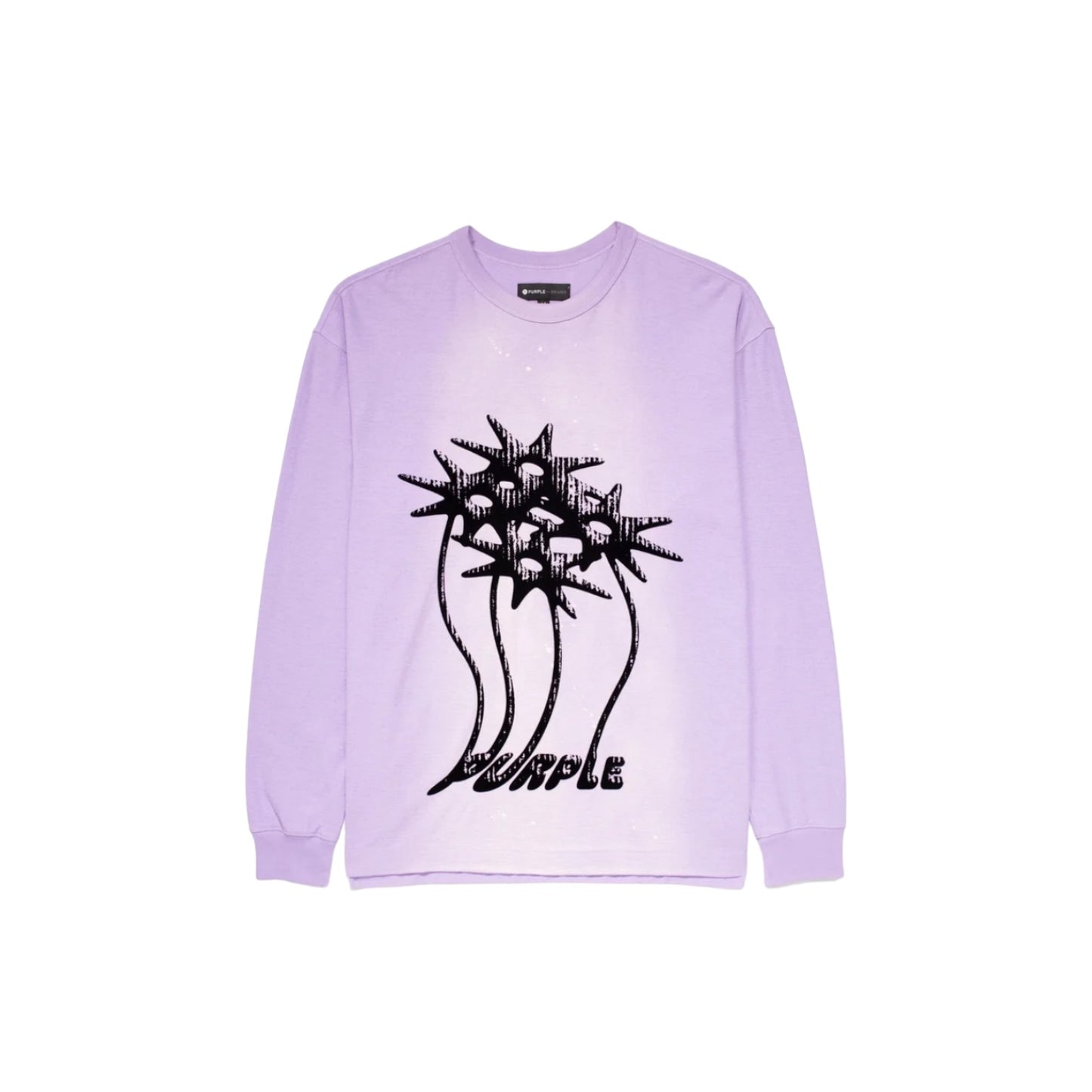 Purple Denim - Textured Jersey LS Tee - Lavender