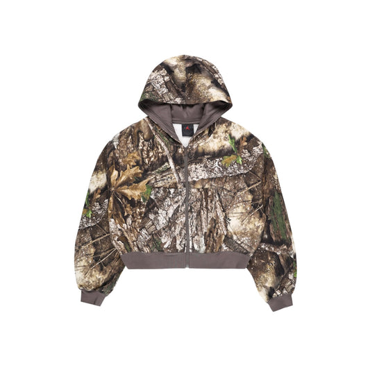 W Jordan Brooklyn Realtree Fleece Crop Full-Zip Hoodie - HV0469-133