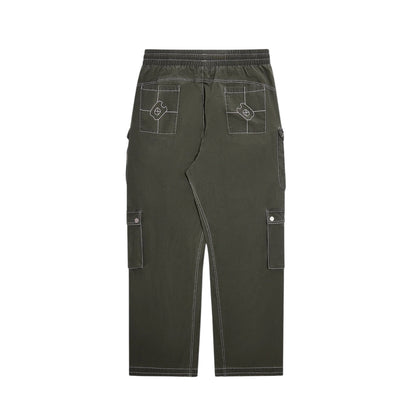 Diet Starts Monday Contrast Cargo Pants - Olive