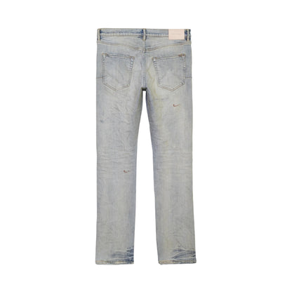 Purple Denim Super Light Indigo Oil Repair Slim Straight - P005