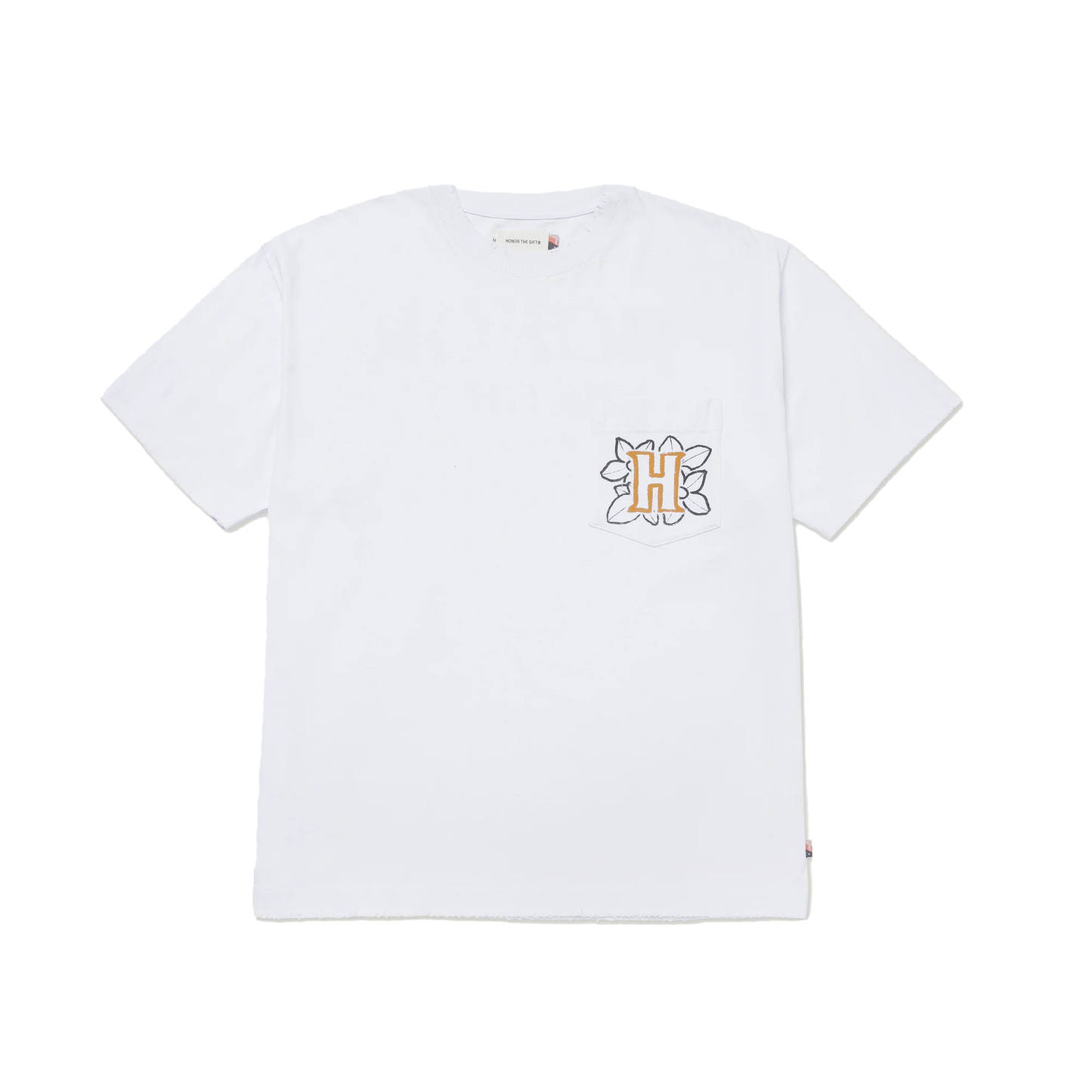 Honor The Gift Floral Pocket SS Tee - Bone