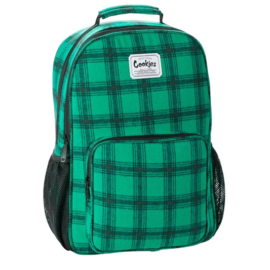 Cookies Lumberjack Plaid Smell Proof Backpack - Green