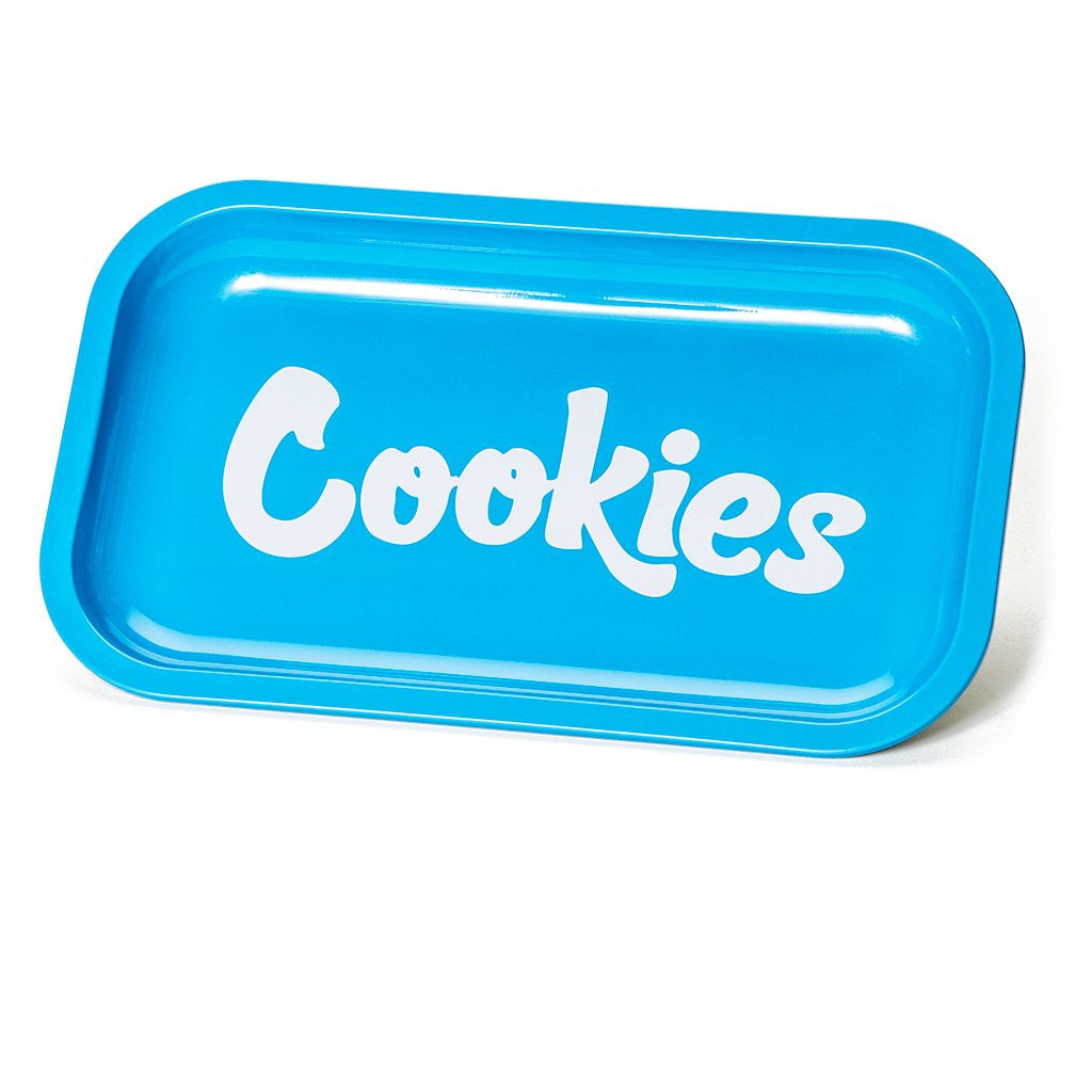 Cookies Blue Metal Rolling Tray (Medium)