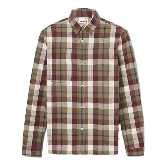 Timberland Flannel Shirt 'Burgundy' - TB0A6GHNJ60